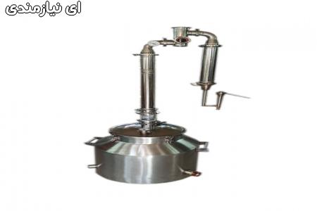 دستگاه تقطیر گلابگیر و عرقگیری صد لیتری همزن دار