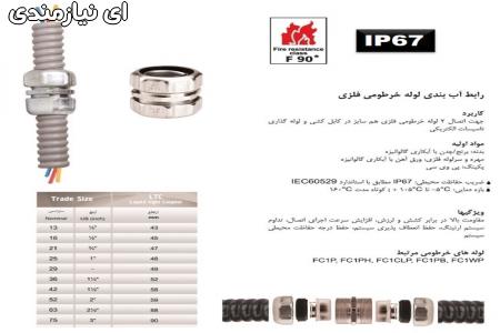 گلند آب بندی رابط لوله خرطومی فلزی فلکسیبل