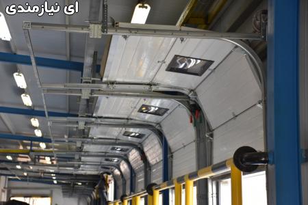 درب سکشنال صنعتی، درب سکو بارگیری، درب زیرسقفی، درب صنعتی ABTINSANAT