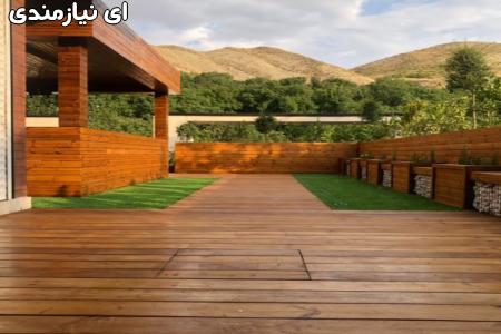 چوب ترمو. رنگ چوب ترموود. نصب و اجرا نمای ترمو. روغن چوب. رنگ چوب. ترمیم