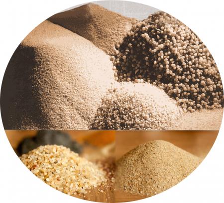 توزیع ماسه سیلیسی و سنگ سیلیس دانه بندی شده مخصوص سند بلاست و وت بلاست