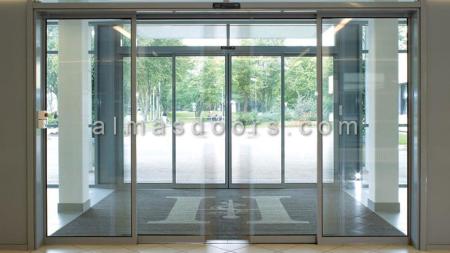 درب اتوماتیک شیشه ای کرو – خم نیم دایره