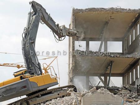 تخریب بتن با جرثقیل