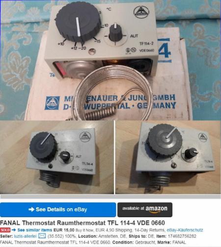 ترموستات آلمانی FANAL Raumthermostat