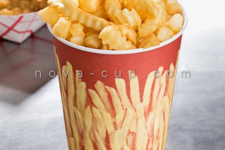 ظروف کاغذی سیب زمینی و بستنی