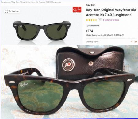 عینک برند معروف Ray-Ban مدل RB 2140