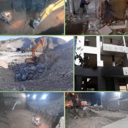 تخریب ، خرید ضایعات و آهن آلات ، خاکبرداری و گودبرداری