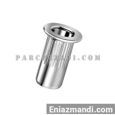 مهره پرچی فولادی گرد سر فلنجی