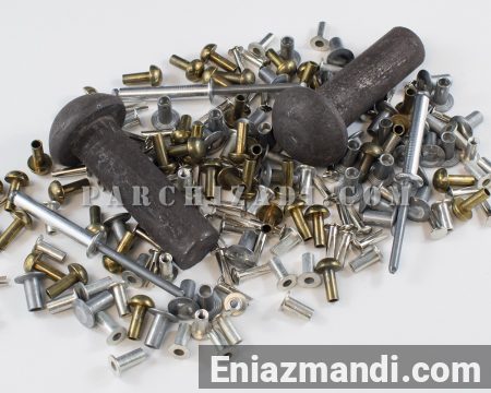 مهره پرچی استیل گرد بدون لبه